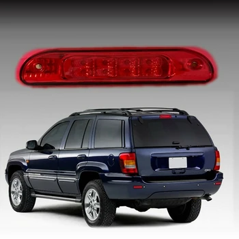 Trzecie światło stop led 3-ci stop-sygnał wysokiej mocowanie stop-sygnał dla Jeep Grand Cherokee 1999-2004 Czerwony obiektyw 55155140