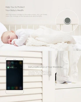 Tuya ZigBee Smart Home czujnik temperatury i wilgotności z diodowym ekranem działa Amazon, Google Home Assistant