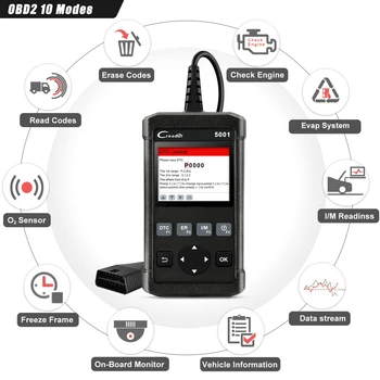 Uruchom OBD2 Scanner Full OBD OBDII Engine Code Reader CR5001 Car Diagnostic Scan Tool Multi-language Automotive Scanner