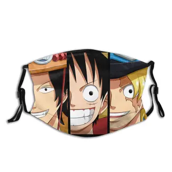 Usta Maska Do Twarzy Z Wymiennymi Filtrami One Piece Luffy Ace Sabo Custom Picture Sunproof Respirator Muffle