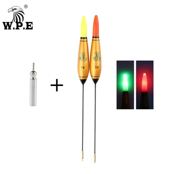 W. P. E 1szt Led Smart Light Float Fishing + Battery 2g-6g 18cm Night Fishing Buoy Barguzinsky Fir sprzęt wędkarski pionowy Boja