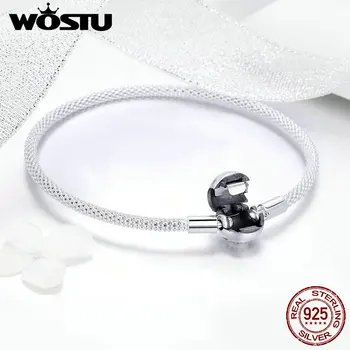 WOSTU prawdziwą obecnie стерлинговое srebro próby 925 Forever Love bransoletka dla kobiet Fit Anniversary Brand DIY koraliki Urok biżuterii DXB105