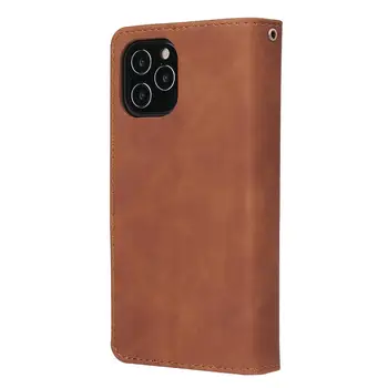 Wielofunkcyjny portfel na zamek etui dla Iphone 12 Pro Max Mini Luxury Flip PU skórzane etui dla Iphone 12 Pro gniazdo kart Coques