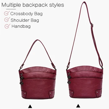 Wielowarstwowe kieszenie damska skórzana torba na ramię luksusowe torebki damskie torebki markowe małe torby na ramię dla kobiet Shell Tote Bag