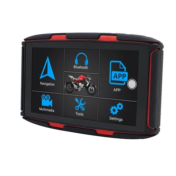 Wodoodporny IP67 motocykl GPS samochód samochodowa GPS nawigacja Android 4.4 WIFI Bluetooth wbudowany 8GB Play Store APP pobierz Bluetooth