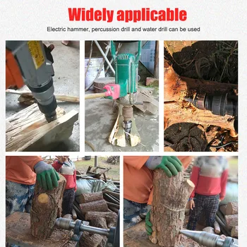 Wood Splitter Cone Drill Efficient Drill Bit Safe Wood Breaker Tool for Firewood Machine Fast Wood Splitting 32/38/42/45mm FAS6