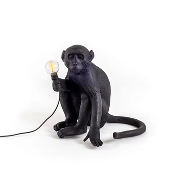 Współczesne małpy lampy Wiszące lampy strych lina sztuka alpy repliki żywicy wiszące lampy lampa kryty ozdoby oświetlenia