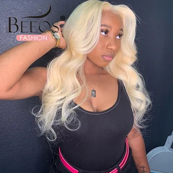 Wstępnie zerwane 613 Blonde HD Lace Frontal Wigs Glueless Body Wave Baby Hair 150% Lace Front Human Hair Wigs Natural Hairline