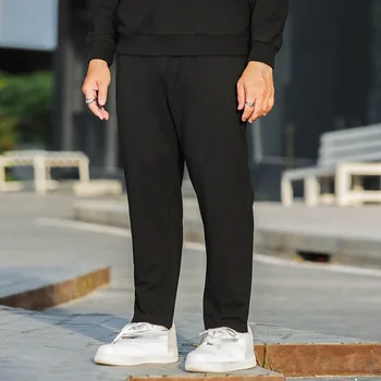 Wysokiej jakości jesień męskie spodnie dresowe sportowe spodnie proste plus rozmiar 8XL 9XL 10XL oversize duży rozmiar bezpośrednie temat spodnie czarny 160 kg
