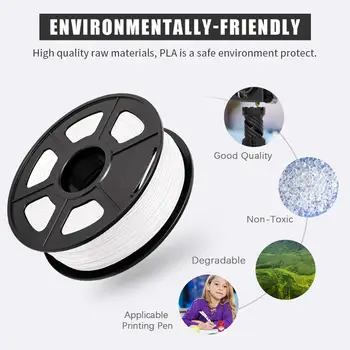 Wątek drukarki SUNLU PLA 3D 5kg 10kg 1.75 MM 2.2 LBS Eco-friendly brak moczowego nietoksyczny Biodegradable materiał drukowania 5/10 rolek