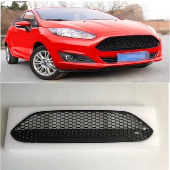 Własny projekt zmodyfikowany FIESTA front Racing grill TO ST car stylingfor ABS black front ST grille trim FIT for FIESTA grills 2013-17