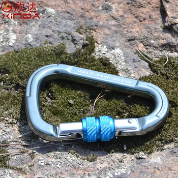 XINDA Original Outdoor Rock Climbing 25KN Safety Connector Lock są gruszkę śrubowe bramy klamra zamek karabinek Survive XDQ9622
