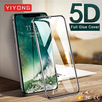 YIYONG hartowanego szkła dla iPhone 6 6s 7 8 Plus pełne pokrycie dla iPhone SE 2020 5D ochraniacz ekranu dla iPhone x s xr xs Max Glass