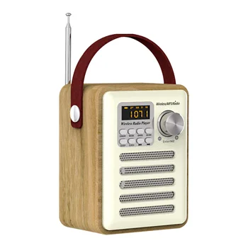 Z anteny cyfrowy zegar retro strona Główna odkryty TF karta mini radio FM, odbiornik wyświetlacz led USB Akumulator MP3 głośnik Bluetooth