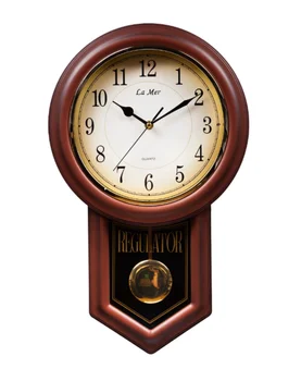 Zegar ścienny z wahadłem, muzyczne, korpus-wysokiej jakości plastik La Mer GE 028001