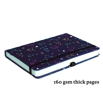 Zodiac A5 160gsm Dotted Journal twarda okładka Elastyczna taśma ultra gruby papier planowanie Dot Grid Bullet Notebook