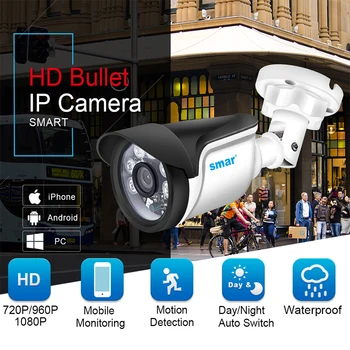 <url> ™ nie ma m H. 264 Bullet IP Camera 720P, 960P 1080P Security Camera Outdoor/Indoor 24 godziny cctv Onvif, POE 48V opcjonalnie
