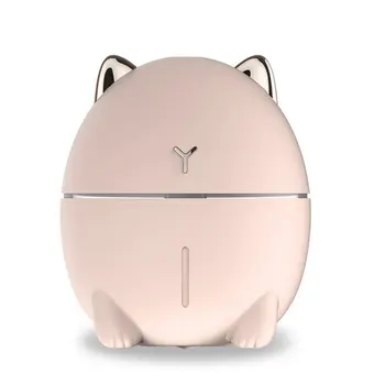Ładny kot 200 ml mini USB natryskowy nawilżacz powietrza z led cichą lampą dla domowego biura atomizer do sypialni