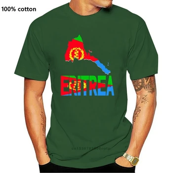 Śmieszne mężczyzn t-shirt nowość t-shirt kobiety Erytrea mapa эритрейский flagi Afryki t-shirt