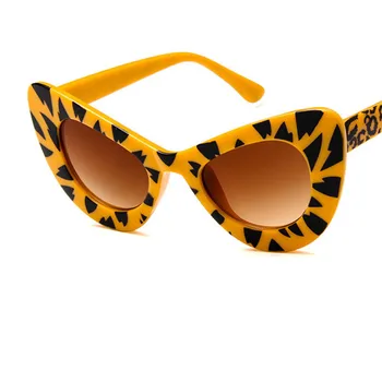 śliczne sexy retro kocie oko okulary kobiety mały leopard print 2018 trójkąt rocznika tanie okulary damskie gafas de sol mujer