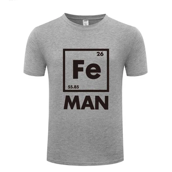 Żelazo nauka chemia - Fe Okresowy nowość koszulka t-Shirt mężczyźni 2018 nowy krótki rękaw szyi bawełna casual t-shirt