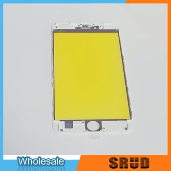 Żółta folia 2 w 1 zewnętrzne szkło z ramką obejmy do iPhone 5 5s 6 6s 7 8 Plus LCD ekran dotykowy zewnętrzne szkło