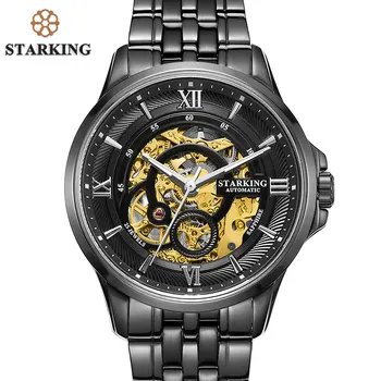 Старкинг luksusowe zegarki męskie szkielet automatyczne mechaniczne zegarki Chiny znane marki zegarków ze stali nierdzewnej Relogio Masculino