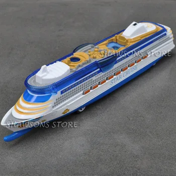1:1400 Maszyny Do Odlewu Ship Model Star Cruise Liner Replica Pull Back Toy With Sound & Light