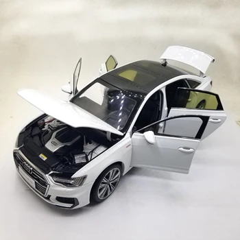 1:18 odlewana pod ciśnieniem model Audi A6L 2019 biały sedan stop samochodzik miniaturowa kolekcja prezentów A6 S6