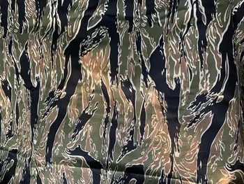 1,5 m szerokość Tiger stripe kamuflażu tkanina bawełna Twill kamuflażu tkaniny do wojskowego chustki do nosa broń chowanie DIY spodnie materiał