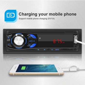1 DIN Car Stereo MP3 Player, Single Car Stereo MP3 Player In Dash Head Unit Bluetooth USB AUX Radio FM Receiver dla Toyota