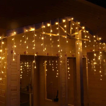 10*0.5 m LED Light Curtain Holiday Party String Lights For Outdoor Wedding Festival Christmas Garland Lighting Decoration JL
