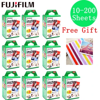 10-100 arkuszy Fujifilm Instax Mini Film White edge 20 40 60 80 100 200 arkuszy dla FUJI Instant instax mini 11 8 9 camera Photo