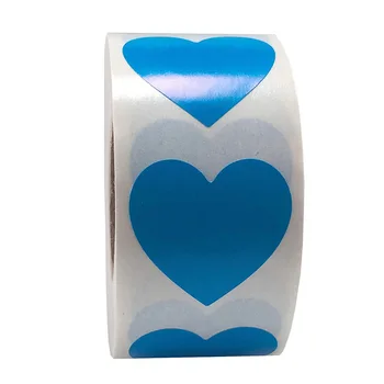 100-500szt w kształcie serca miłość naklejki drukowanie etykiety notatki do pakowania prezentów urodziny dostawy słodkie biurowe naklejki