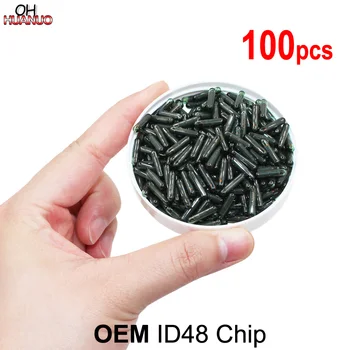 100 szt., oryginalny OEM ID48 ID:48 szklany krypto-chip T6 Auto Transponder Car Blank Key Chip