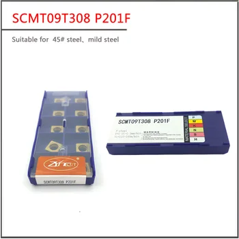 10szt SCMT09T304 SCMT09T308 P201F uniwersalna tokarka narzędzie ostrze do elementów stalowych PVD cemented carbide powlekane ostrze