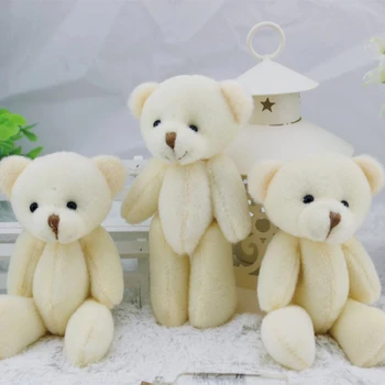 12 szt./lot 2 rozmiary białe mini wozidła mini niedźwiedzie na ślub Urodziny wystrój Kawaii niedźwiedzie DIY kreskówka bukiet miękkie pluszowe zabawki