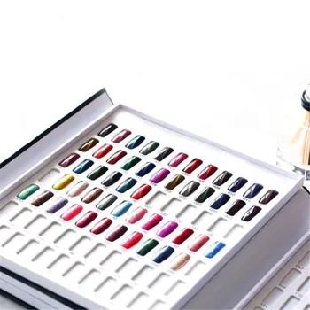 120 Kolorów Do Manicure Narzędzie Nowy Fałszywy Kolor Paznokci Książka Kolorowy Wyświetlacz Nail Art Lakier Żel Kolorowy Mapa Nail Color Chart Practice Board