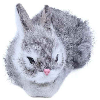 15 cm Mini realistyczne słodkie pluszowe króliki futro realistyczne zwierzęta Zajączek symulacja Królik zabawka model prezent na Urodziny