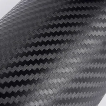 152*30 cm 3D z włókna węglowego vinyl film samochodu naklejka rolka wodoodporny DIY stylizacji aut czarny kolor srebrny folia dekoracyjna naklejki papier