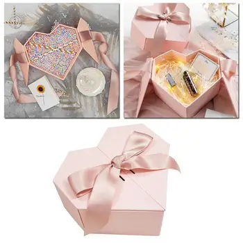 1szt w kształcie serca pudełko kreatywny prezent Świąteczny pokrowiec pudełko czekoladek Walentynki pudełko na prezent