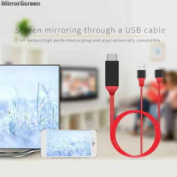 2 m USB do HDMI do kompatybilnego telewizora cyfrowego AV-adapter Micro USB-HDMI-kompatybilnego 1080P HD TV złącza kablowe tv stick Samsung