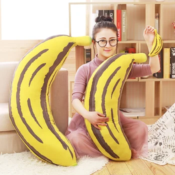 20-130 cm ogromny miękki twórczy banan pluszowe lalki poduszka kanapa poduszka owoce miękkie pluszowe zabawki zabawny prezent na urodziny dla dzieci Dziecko
