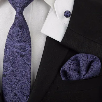 2019 jedwabny szyi krawat zestaw krawaty dla mężczyzn krawat, spinki do mankietów firmy chusteczkę ślub