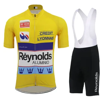 2020 jazda na Rowerze Jersey zestaw mężczyźni DH MTB z krótkim rękawem rowerowa odzież Jersey zestaw ogrodniczki szorty żel Pad Ropa Ciclismo czerwony żółty biały odzież