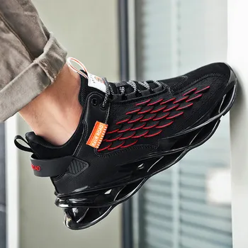 2020 moda lekkie buty do biegania oddychające Вулканизированные sportowe ostrza sznurowanie podeszwa sportowe obuwie męskie obuwie buty buty do biegania