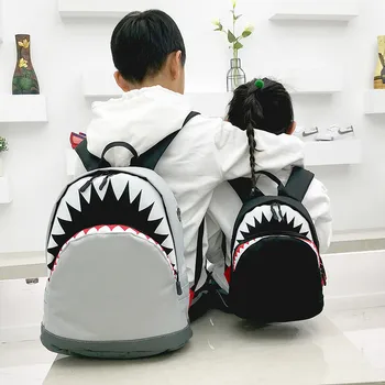 2020 nowe dziecko torby rekin usta plac szkolna torba dla chłopców, dziewcząt kreskówka płótno szkolne plecaki Mochilas Escola plecak