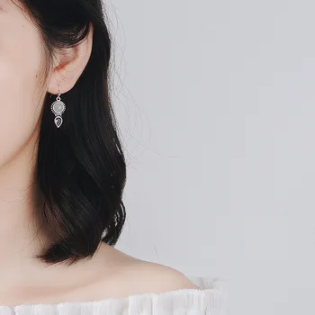 2020 nowy kryształ vintage, srebrne kolczyki upadku kolory dla kobiet Boho Bohemian Fashion Jewelry koreański kolczyki