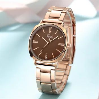 2020 nowy styl zegarek damski Tadi marka bransoletka stalowa pasek sukienka zegarka zegarki damskie moda codzienny prezent reloj mujer