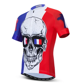 2021 Hiszpania jazda na Rowerze Jersey mężczyźni krótki rękaw MTB rower odzież 3D czaszka Mayo Ciclismo Hombre letni cykl ubrania sportowe topy